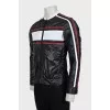 Men's bomber jacket with zipper and tag