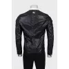 Men's bomber jacket with zipper and tag