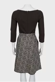 Animal print fitted dress
