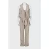 Silk jumpsuit with tie