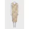 Animal print midi dress