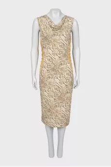 Animal print midi dress