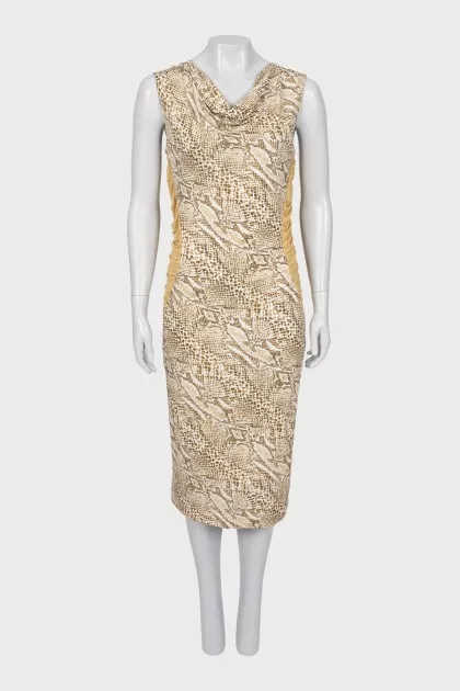 Animal print midi dress