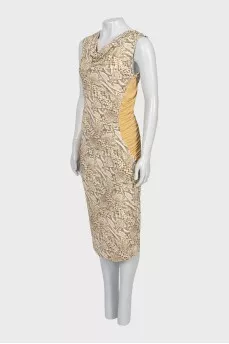 Animal print midi dress