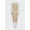 Animal print midi dress