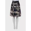 Printed fitted skirt