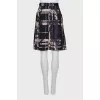 Printed fitted skirt