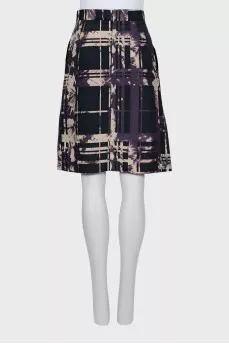 Printed fitted skirt