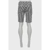 Men's black and white striped shorts