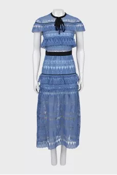 Ruffle Tie Woven Dress
