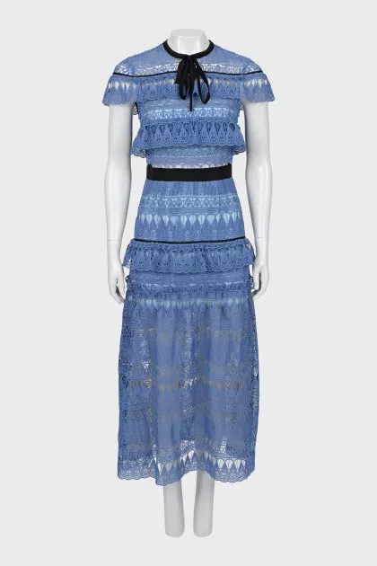 Ruffle Tie Woven Dress