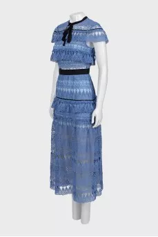 Ruffle Tie Woven Dress