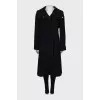 A-line coat with raised seams