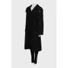 A-line coat with raised seams