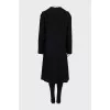 A-line coat with raised seams