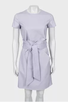 Mini dress with accent waist