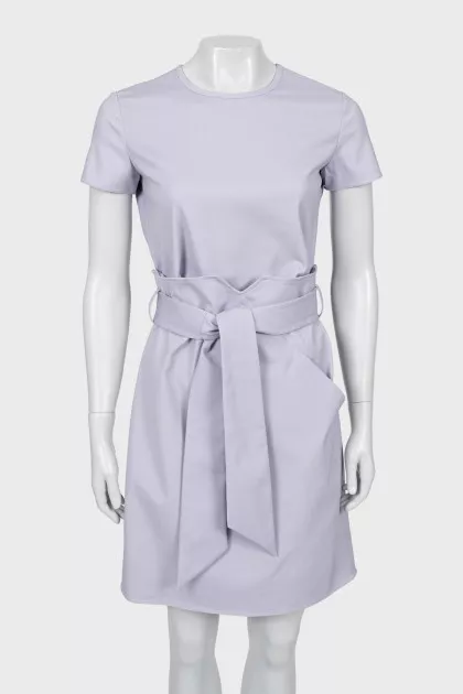 Mini dress with accent waist