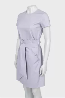 Mini dress with accent waist