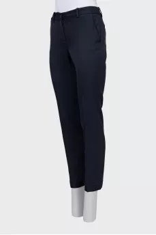 Wool trousers with rolls
