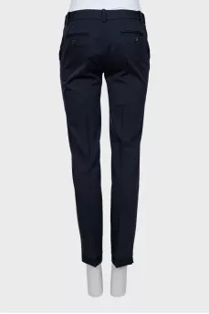 Wool trousers with rolls