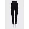 Tapered trousers with wide elastic