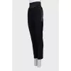 Tapered trousers with wide elastic