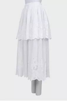 White double midi skirt