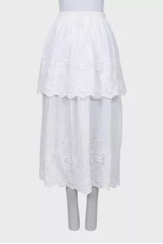 White double midi skirt