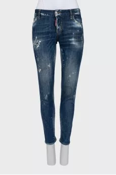 Skinny fit jeans with ripped effect