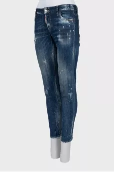 Skinny fit jeans with ripped effect