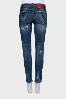 Skinny fit jeans with ripped effect