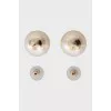 Round earrings with signature logo