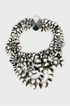 Black and white pearl necklace