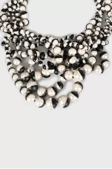 Black and white pearl necklace