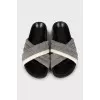 Combined textile and leather slides