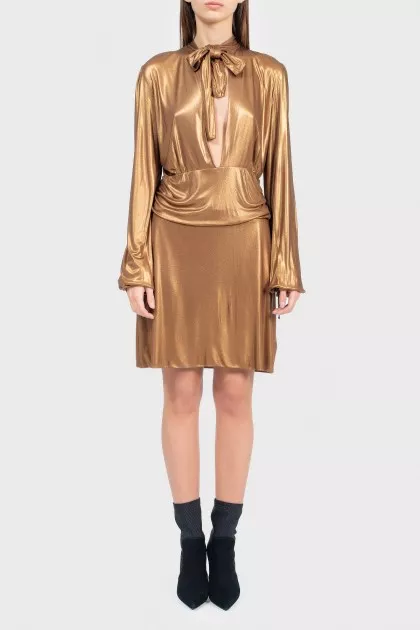 The dress is golden