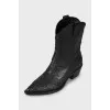 Leather Cossacks with decor