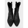 Leather Cossacks with decor