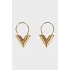 Gold earrings with engraving