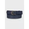 Belt with signature embossed leather