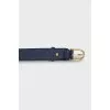 Belt with signature embossed leather