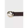Embossed leather belt