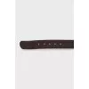 Embossed leather belt