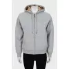 Gray sweatshirt with brand logo