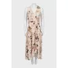 Wrap midi dress in floral print