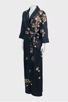 Комбинезон с брюками в цветочный принт
