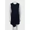 Wool dress with frill hem