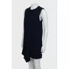 Wool dress with frill hem