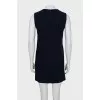 Wool dress with frill hem