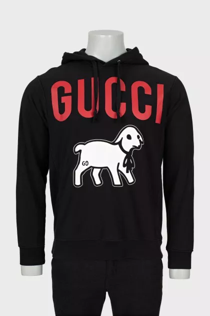 Men's hoodie with signature print